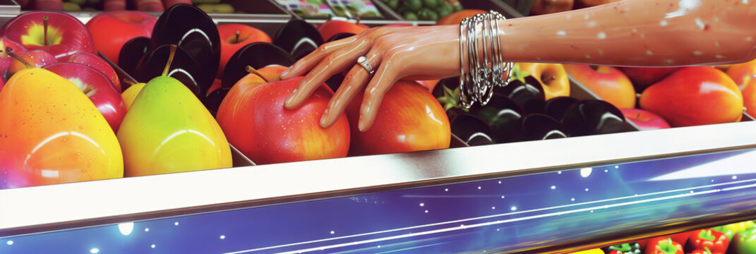 Quality Assurance: Gentle Hands Inspect Fruits and Vegetables for Ripeness and Freshness