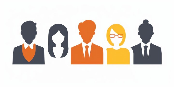 An image of sales team icon on white background