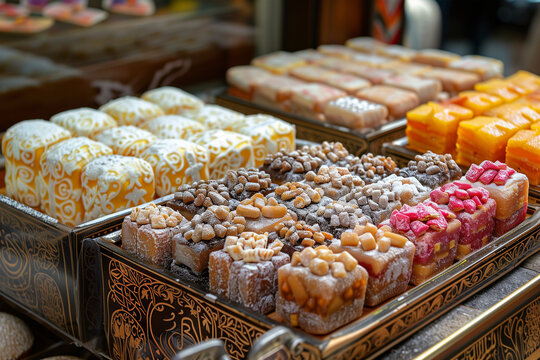 Arabic sweet with gift boxes