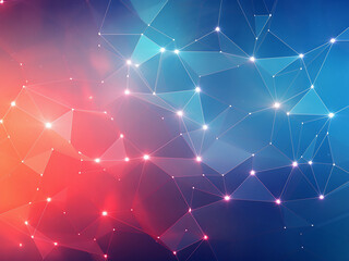 Fototapeta premium Polygon Bright Background. AI Generation, Geometric Art.