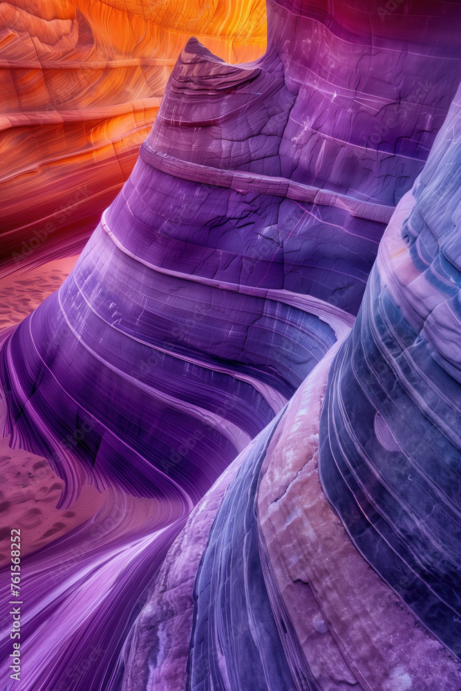 Aufkleber surreal colorful landscape inspired by grand canyon. rock texture, rock formations. abstract colorfu