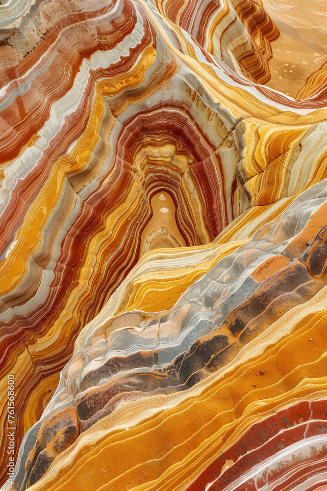 Poster surreal colorful landscape inspired by grand canyon. rock texture, rock formations. abstract colorfu