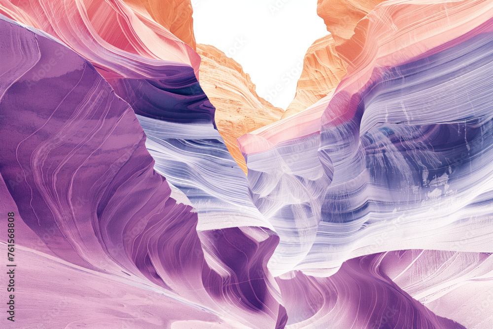 Poster surreal colorful landscape inspired by grand canyon. rock texture, rock formations. abstract colorfu