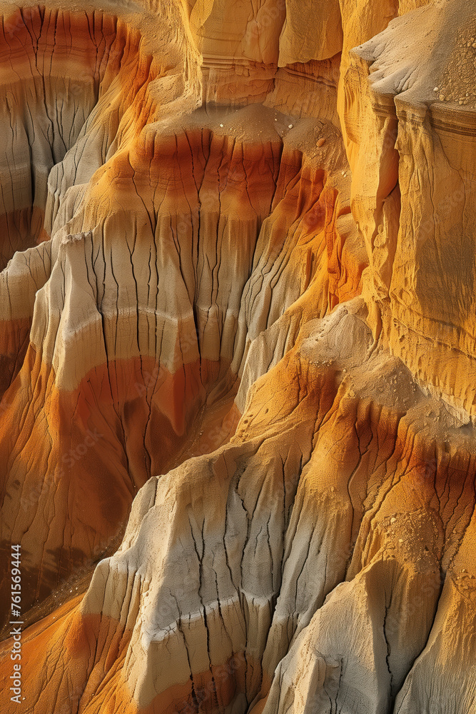 Aufkleber surreal colorful landscape inspired by grand canyon. rock texture, rock formations. abstract colorfu