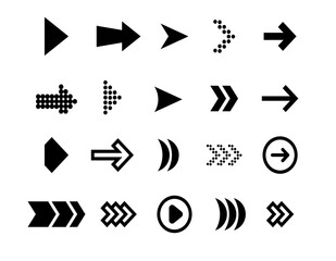 Icons arrow in black colour