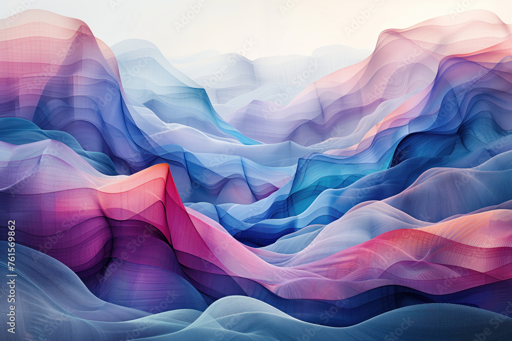 Aufkleber surreal colorful landscape inspired by grand canyon. rock texture, rock formations. abstract colorfu