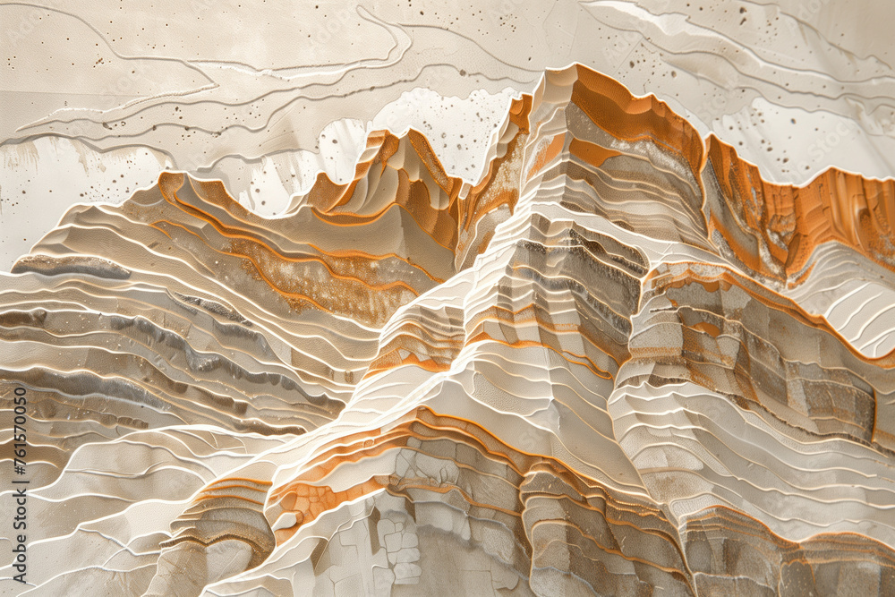 Poster surreal colorful landscape inspired by grand canyon. rock texture, rock formations. abstract colorfu