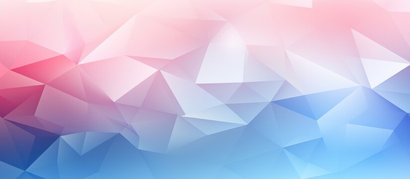 Light Pink and Blue geometric in Origami style with gradient. A modern abstract mosaic background for your website.
