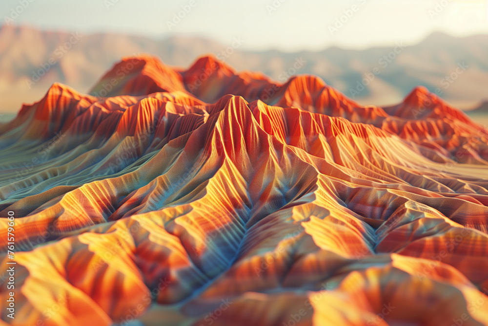 Aufkleber surreal colorful landscape inspired by grand canyon. rock texture, rock formations. abstract colorfu