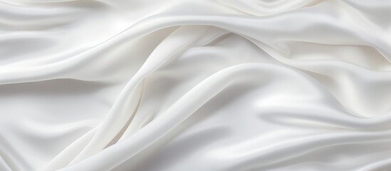 Obraz premium Abstract White Silk Fabric with Wavy Folds and Soft Waves