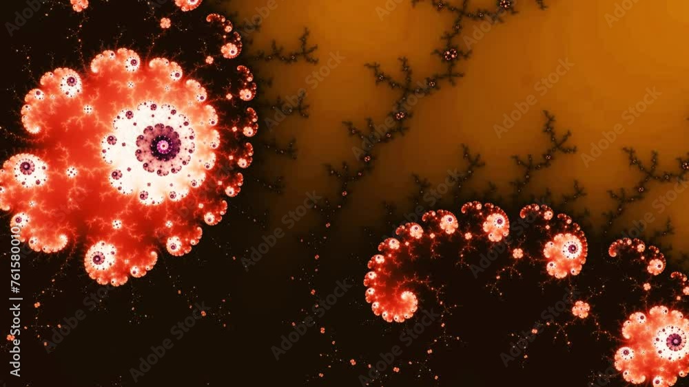 Wall mural 4k abstract multicolored motion graphics background. fractal sequence patterns 3d. for yoga or clubs