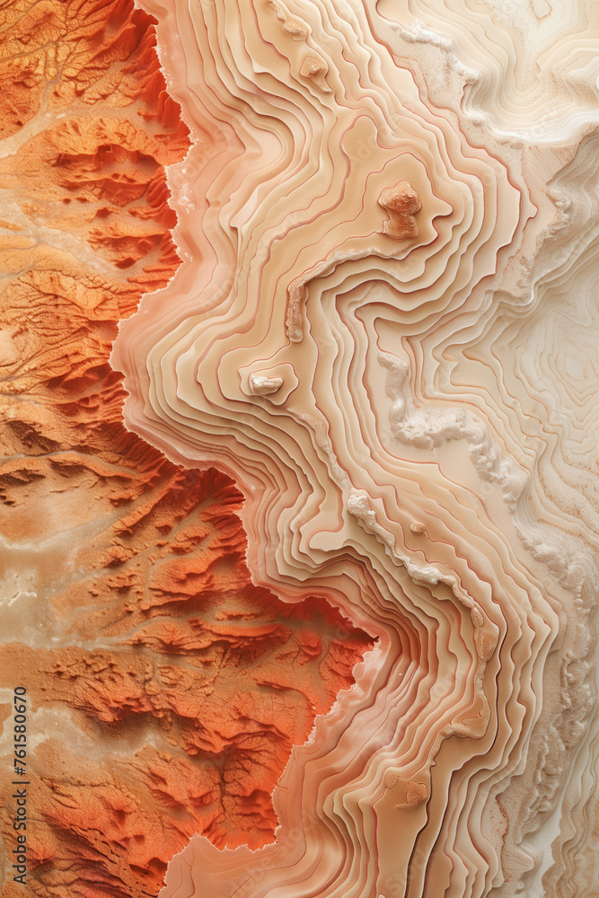 Poster surreal colorful landscape inspired by grand canyon. rock texture, rock formations. abstract colorfu