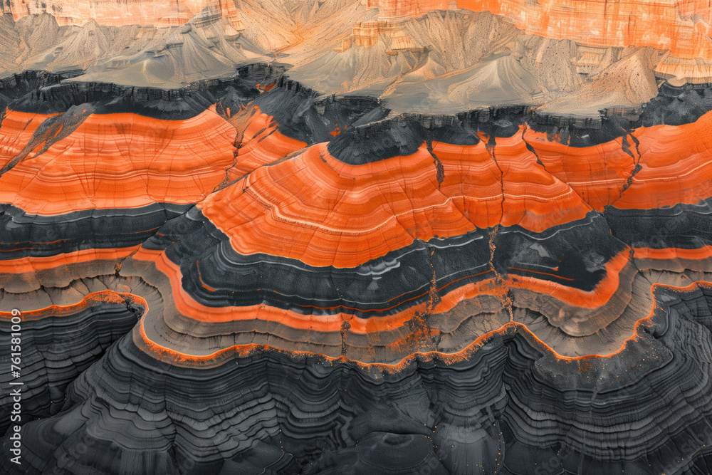 Poster surreal colorful landscape inspired by grand canyon. rock texture, rock formations. abstract colorfu