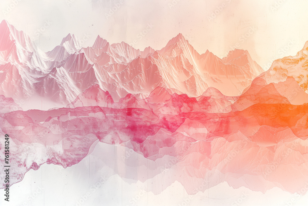 Poster surreal colorful landscape inspired by grand canyon. rock texture, rock formations. abstract colorfu