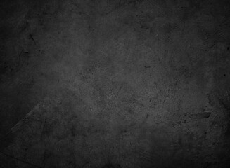 Textured grunge dark black concrete wall background - 761581890