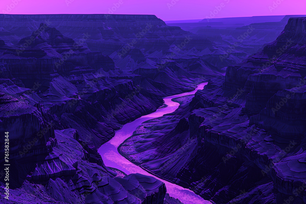 Poster surreal colorful landscape inspired by grand canyon. rock texture, rock formations. abstract colorfu