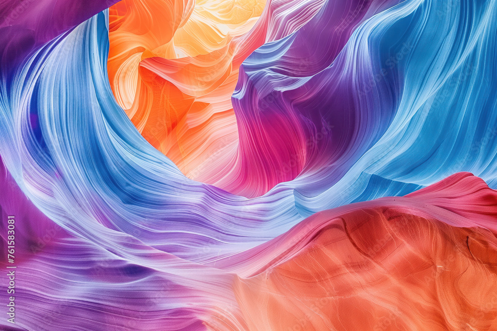 Poster surreal colorful landscape inspired by grand canyon. rock texture, rock formations. abstract colorfu