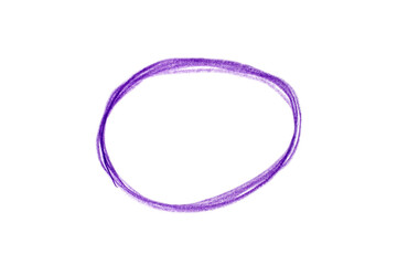 Hand drawn purple doodle isolated on transparent background. Design element.