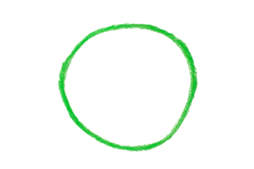 Hand drawn green doodle isolated on transparent background. Design element.