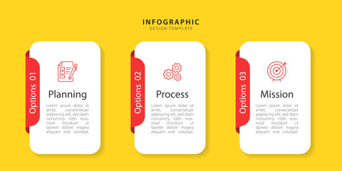 Infographic 3 Step timeline journey, calendar Flat simple infographics design template. presentation graph. Business concept with 3 options, vector illustration.