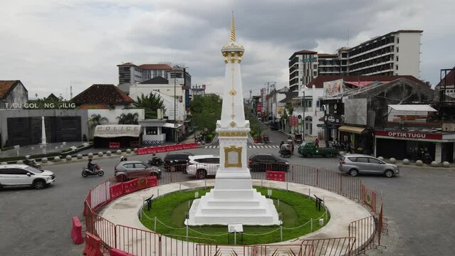 Tugu Yogyakarta Landmark Drone Video