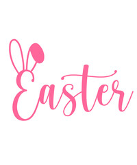 Easter typography clip art design on plain white transparent isolated background for card, shirt, hoodie, sweatshirt, apparel, tag, mug, icon, poster or badge