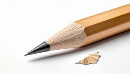 Obraz premium Close-up of pencil tip on a white background. high quality photo