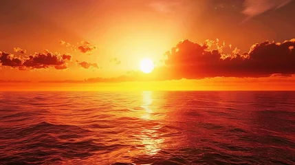 Foto auf Acrylglas sunset over the sea © Business Pics