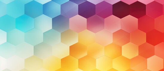 Obraz na płótnie Canvas Multicolored polygonal image made of hexagons for business design. Geometric origami-style background with gradient.