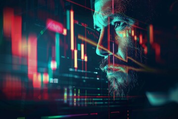 Crypto Trader Investor Analyst Broker Using Computer Analysing Online Cryptocurrency Exchange Stock Market Index Chart, Investing Money Growing Profit in Trading Platform Stock Market.