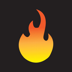 Fire flame symbol. Colorful icon isolated on white background. Fire flame silhouette. Simple sign. Vector illustration.eps10