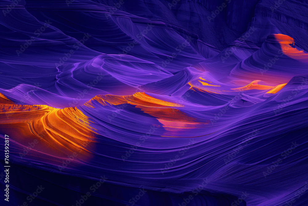 Poster surreal colorful landscape inspired by grand canyon. abstract colorful background image. created wit
