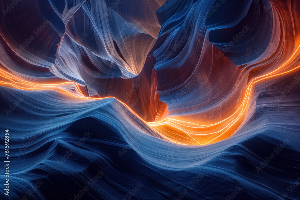 Aufkleber surreal colorful landscape inspired by grand canyon. abstract colorful background image. created wit