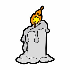 Fire of burning candle. Design image