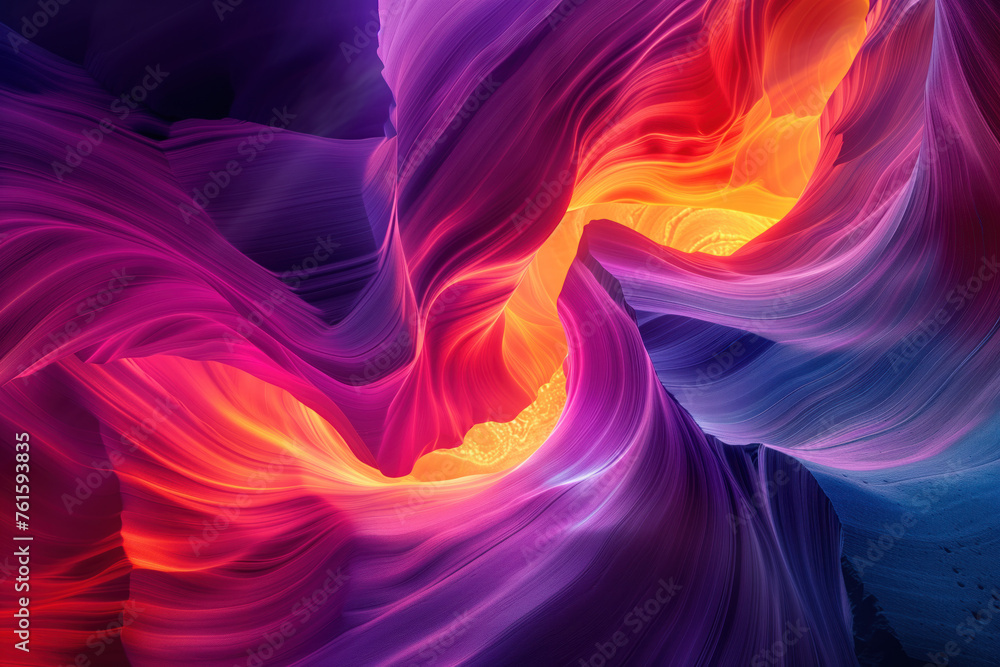 Poster surreal colorful landscape inspired by grand canyon. abstract colorful background image. created wit
