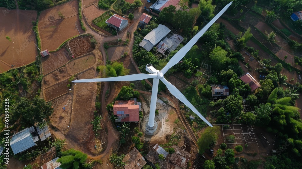 Poster people in the community use wind generators and turbines as alternative sources of electricity, sust