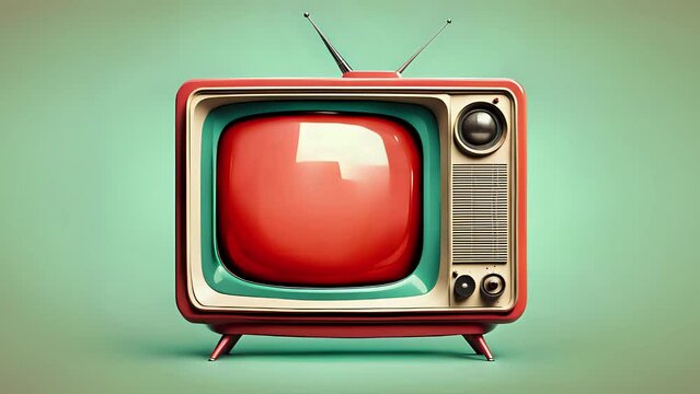 Effetto rumore statico sul vecchio televisore vintage, stanza retr&ograve;