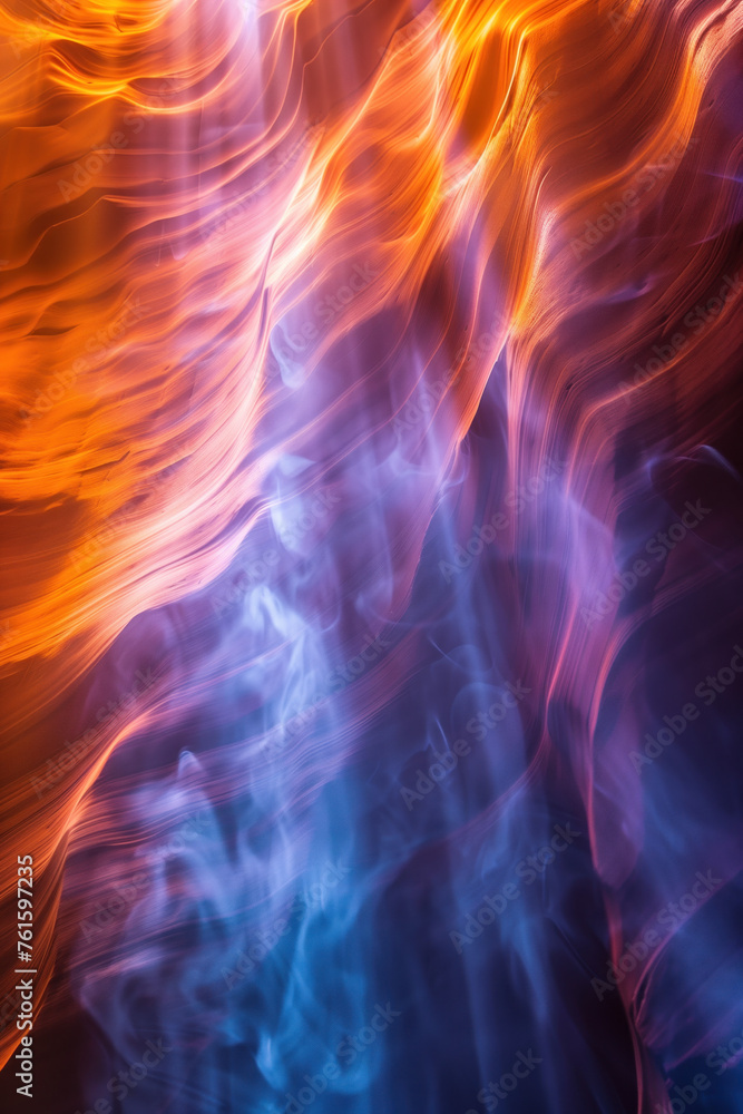 Aufkleber surreal colorful landscape inspired by grand canyon. abstract colorful background image. created wit
