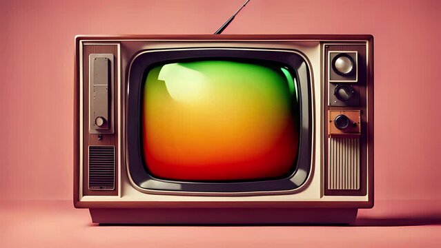 Effetto rumore statico sul vecchio televisore vintage, stanza retr&ograve;