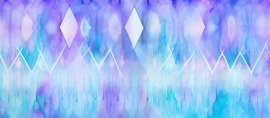An electrifying blend of magenta and azure hues creates a vibrant geometric pattern on a blue and purple abstract background, showcasing symmetry and colorfulness - obrazy, fototapety, plakaty