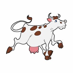 Cow flat illustration. Design image