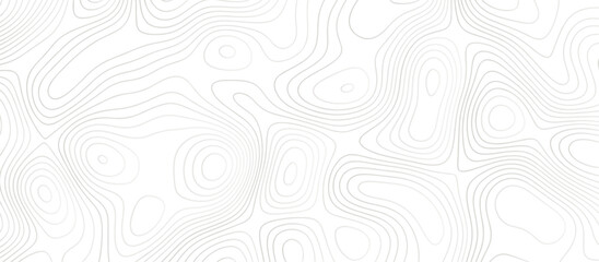 Abstract topography wavy line map background. vector illustration. topography map on land vector terrain Illustration. Black on white contours vector topography stylized height of the lines.	