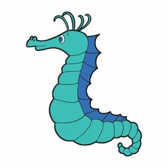 Seahorse animal cartoon. Design image