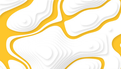 Abstract banner template paper cut art. Vector paper cut layers create topography map concept or smooth origami paper carving craft.