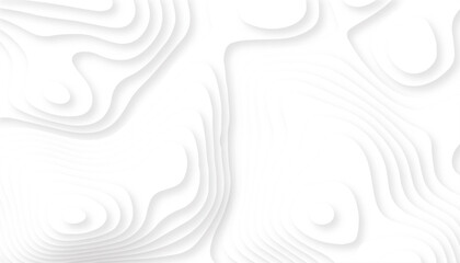 Abstract banner template paper cut art. Vector paper cut layers create topography map concept or smooth origami paper carving craft.