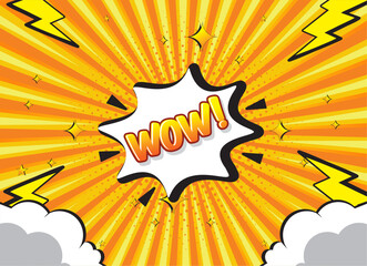 Comic cartoon yellow background design