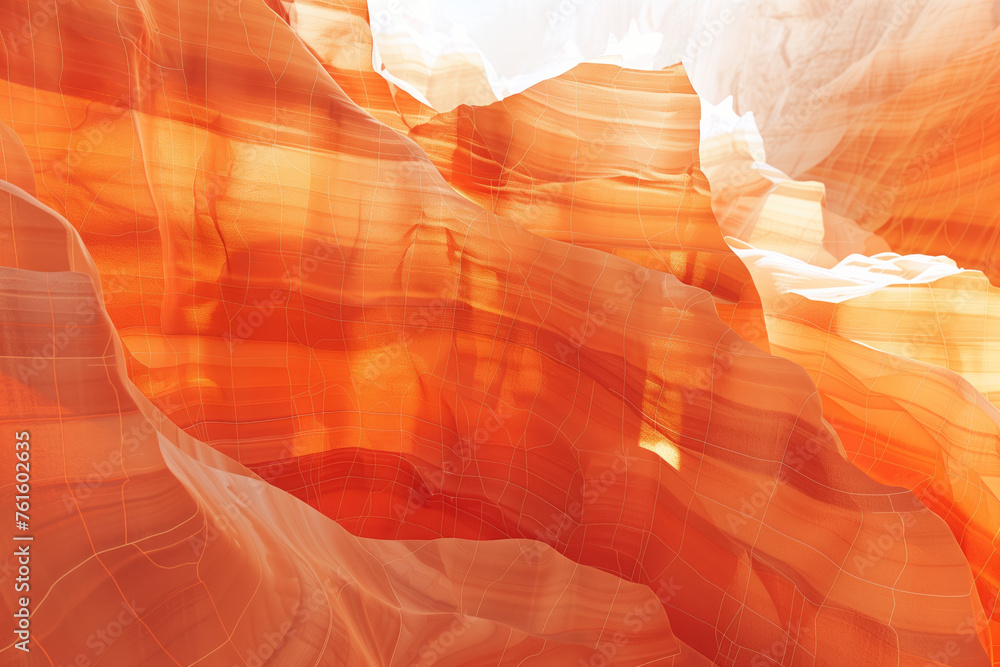 Poster surreal abstract colorful landscape inspired by grand canyon. abstract colorful background image. cr