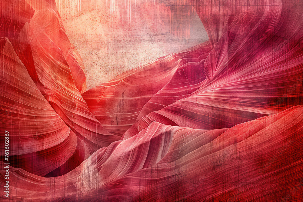 Poster surreal abstract colorful landscape inspired by grand canyon. abstract colorful background image. cr
