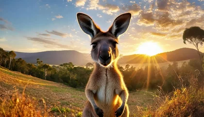 Rolgordijnen kangaroo. camera photos high quality picture . high quality photo © blackdiamond67