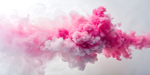pink smoke on white background